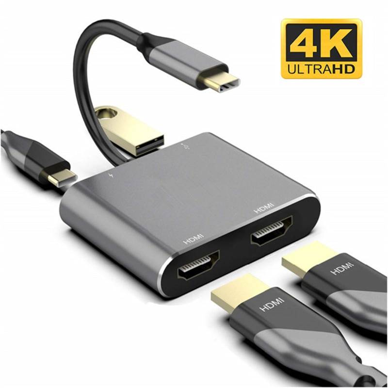  C- HDMI ȣȯ USB 3.0 PD ȯ 4 in 1 USB C  ̼  4K  ̺ (Macbook Ʈ TV )